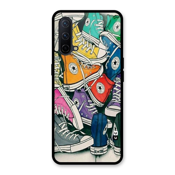 Colorful Shoes Glass Back Case for OnePlus Nord CE 5G