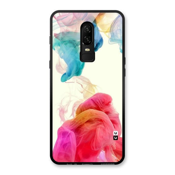 Colorful Splash Glass Back Case for OnePlus 6