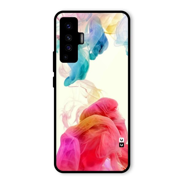 Colorful Splash Glass Back Case for Vivo X50