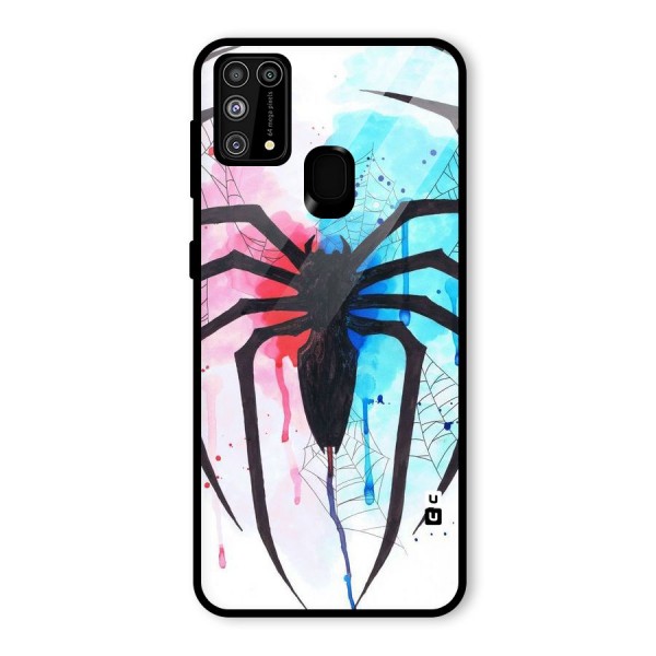 Colorful Web Glass Back Case for Galaxy M31