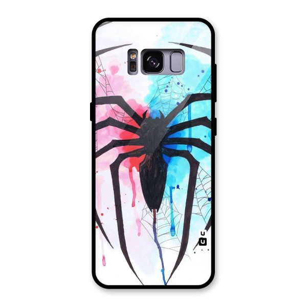 Colorful Web Glass Back Case for Galaxy S8