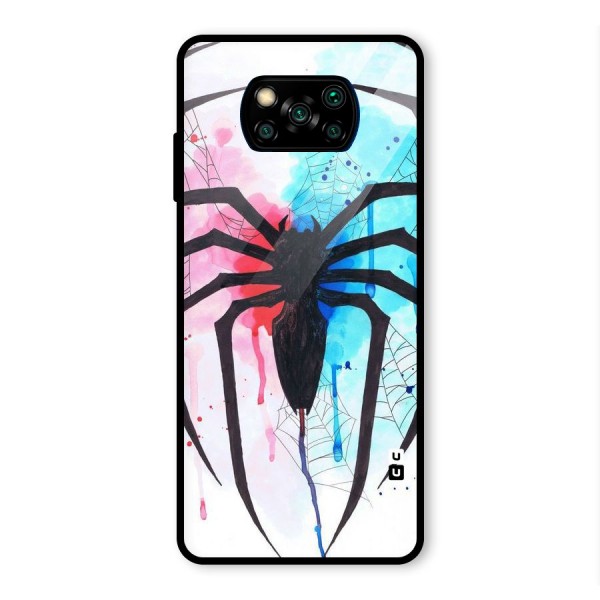 Colorful Web Glass Back Case for Poco X3 Pro
