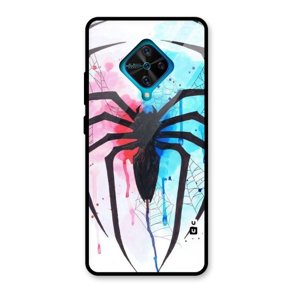 Colorful Web Glass Back Case for Vivo S1 Pro