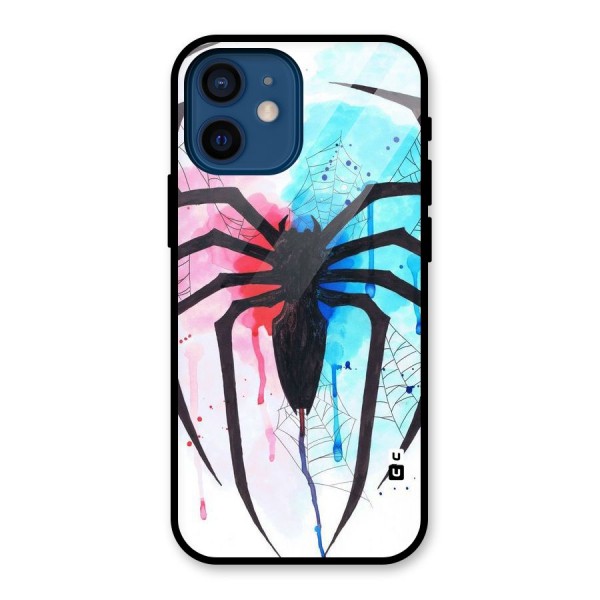 Colorful Web Glass Back Case for iPhone 12 Mini
