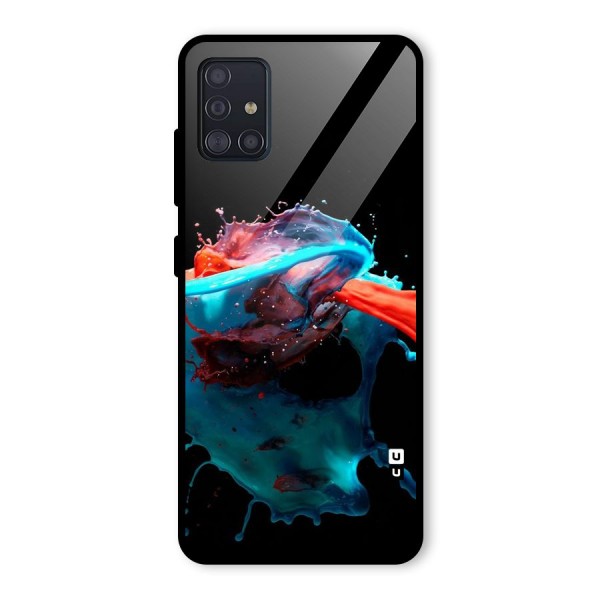 Colour War Glass Back Case for Galaxy A51