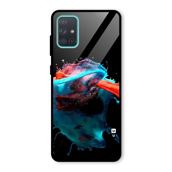 Colour War Glass Back Case for Galaxy A71