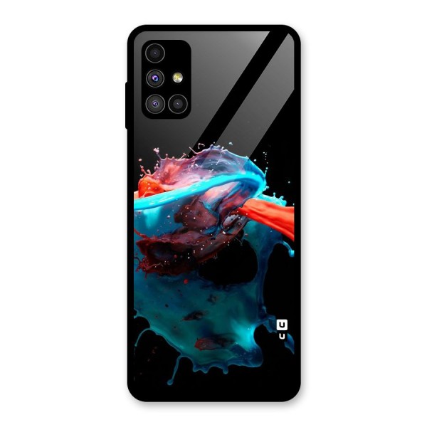 Colour War Glass Back Case for Galaxy M51