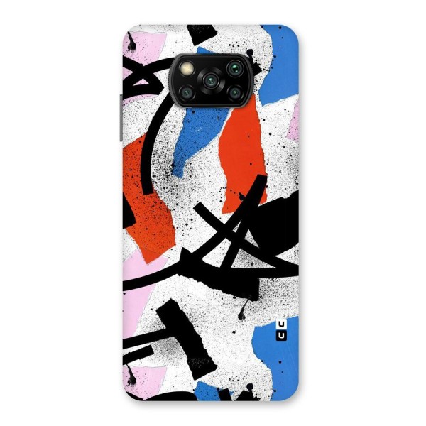 Coloured Abstract Art Back Case for Poco X3