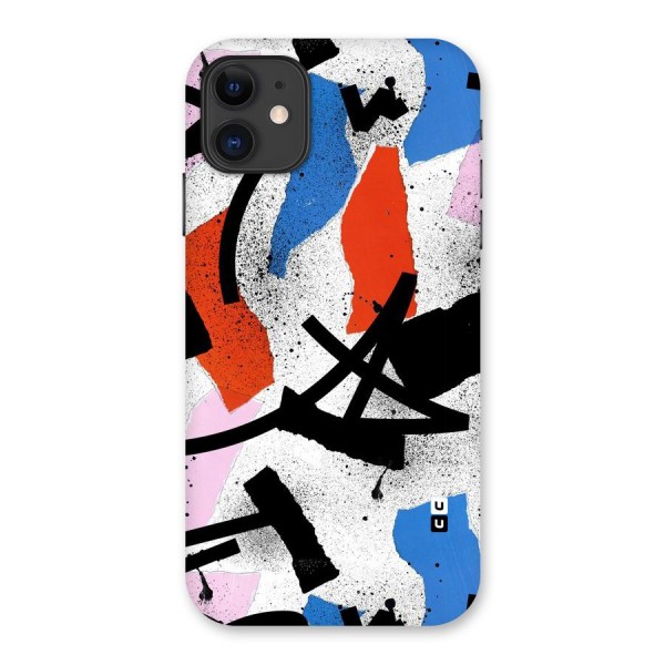 Coloured Abstract Art Back Case for iPhone 11