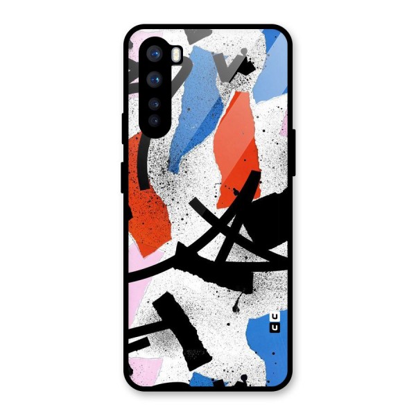 Coloured Abstract Art Glass Back Case for OnePlus Nord