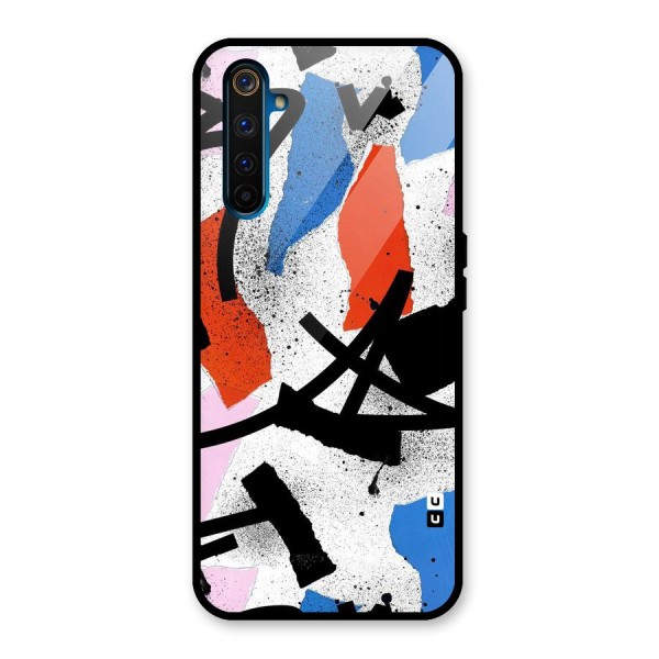 Coloured Abstract Art Glass Back Case for Realme 6 Pro