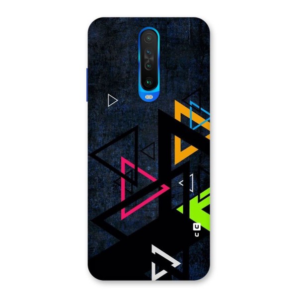 Coloured Triangles Back Case for Poco X2