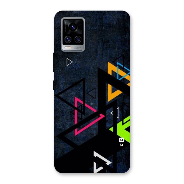 Coloured Triangles Back Case for Vivo V20 Pro