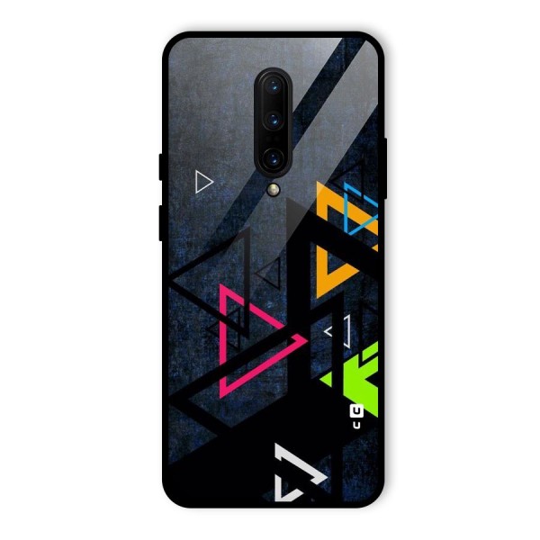 Coloured Triangles Glass Back Case for OnePlus 7 Pro