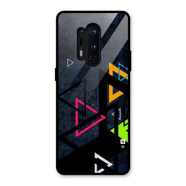 Coloured Triangles Glass Back Case for OnePlus 8 Pro