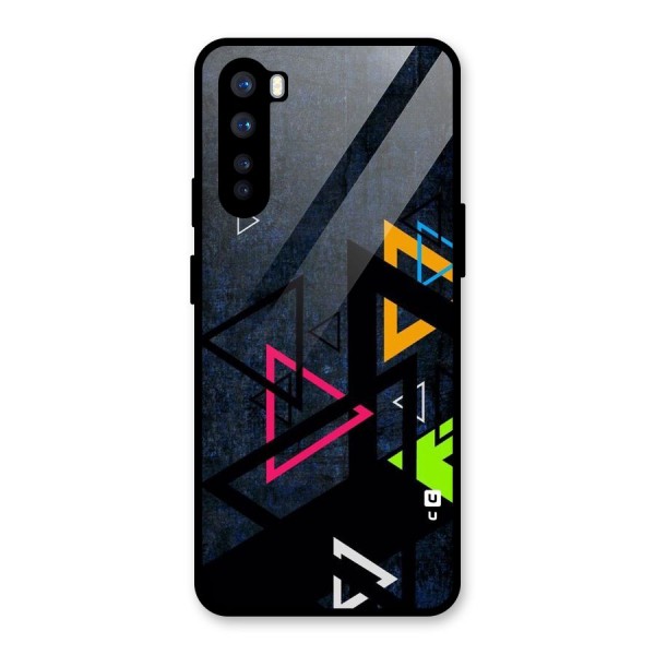 Coloured Triangles Glass Back Case for OnePlus Nord