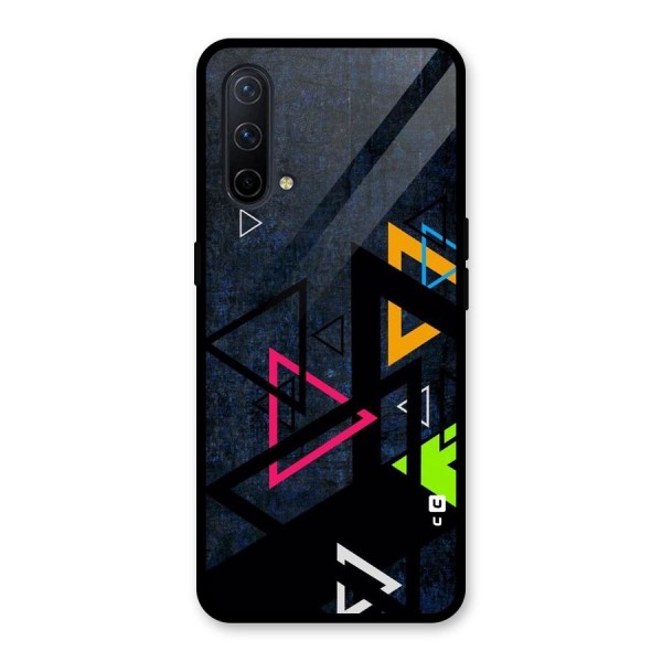 Coloured Triangles Glass Back Case for OnePlus Nord CE 5G