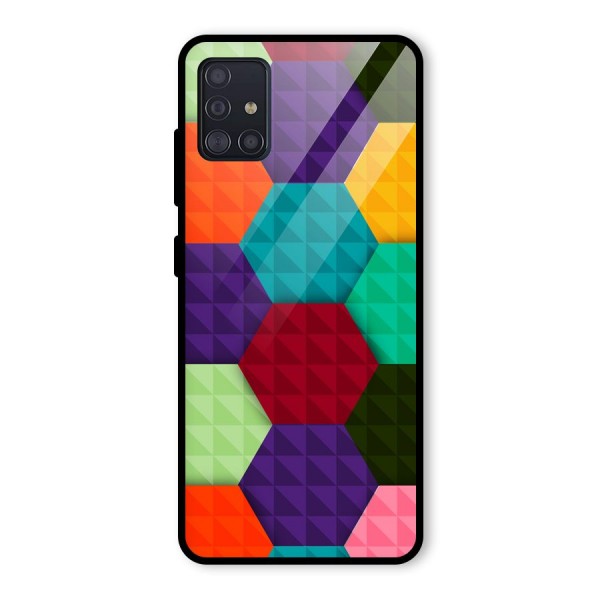 Colourful Abstract Glass Back Case for Galaxy A51