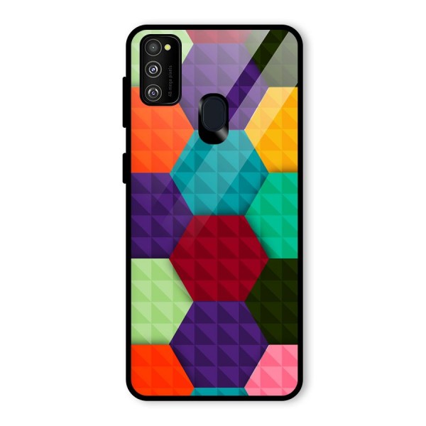 Colourful Abstract Glass Back Case for Galaxy M30s