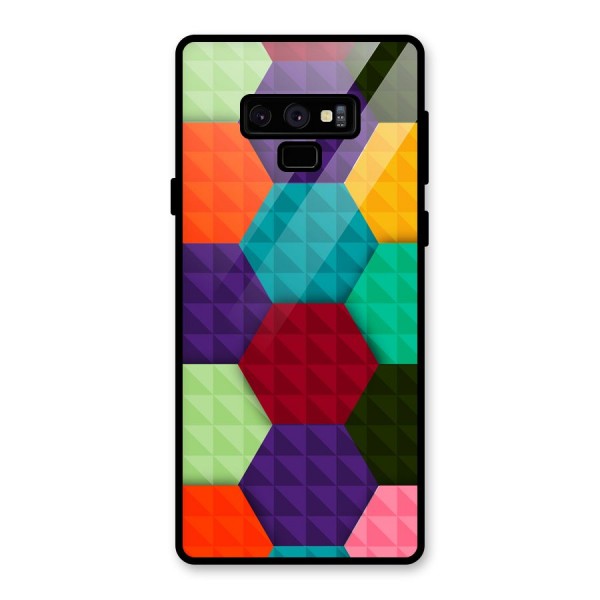 Colourful Abstract Glass Back Case for Galaxy Note 9