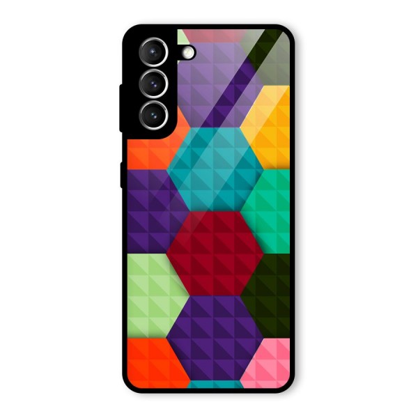 Colourful Abstract Glass Back Case for Galaxy S21 5G