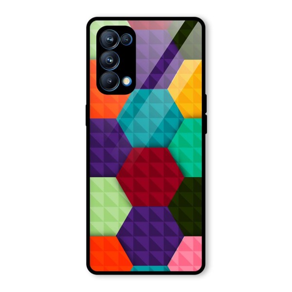Colourful Abstract Glass Back Case for Oppo Reno5 Pro 5G