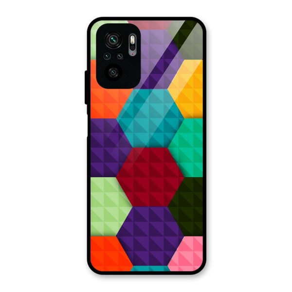 Colourful Abstract Glass Back Case for Redmi Note 10S
