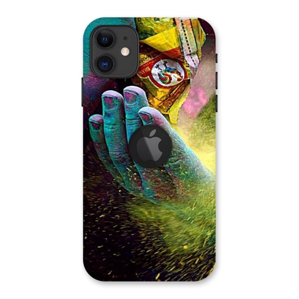 Colours Back Case for iPhone 11 Logo Cut