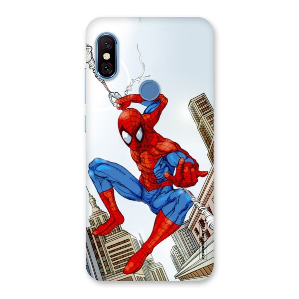 Comic Spider Man Back Case for Redmi Note 6 Pro