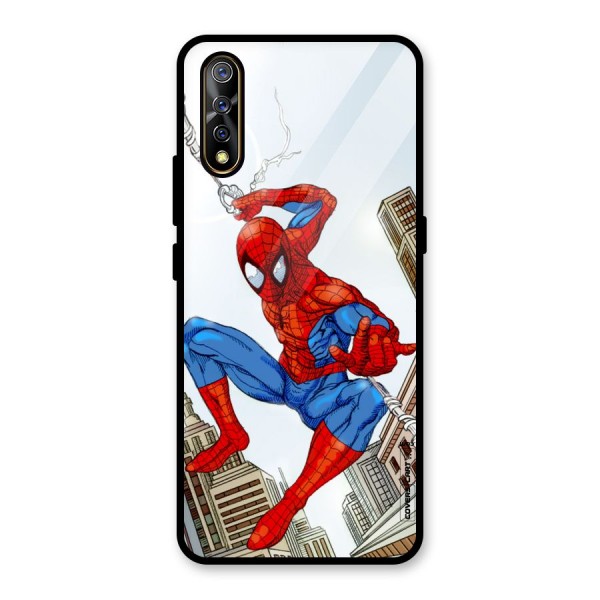 Comic Spider Man Glass Back Case for Vivo Z1x