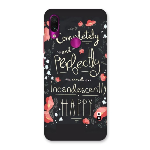 Completely Happy Back Case for Redmi Note 7 Pro