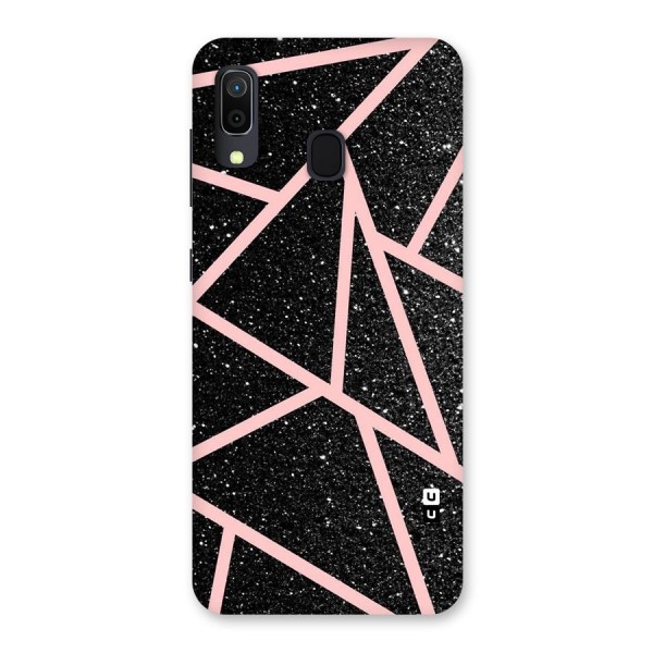 Concrete Black Pink Stripes Back Case for Galaxy A20
