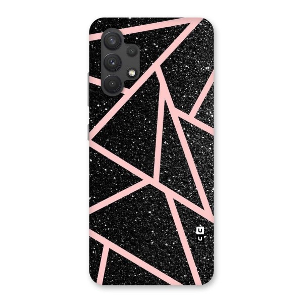 Concrete Black Pink Stripes Back Case for Galaxy A32