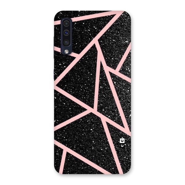 Concrete Black Pink Stripes Back Case for Galaxy A50
