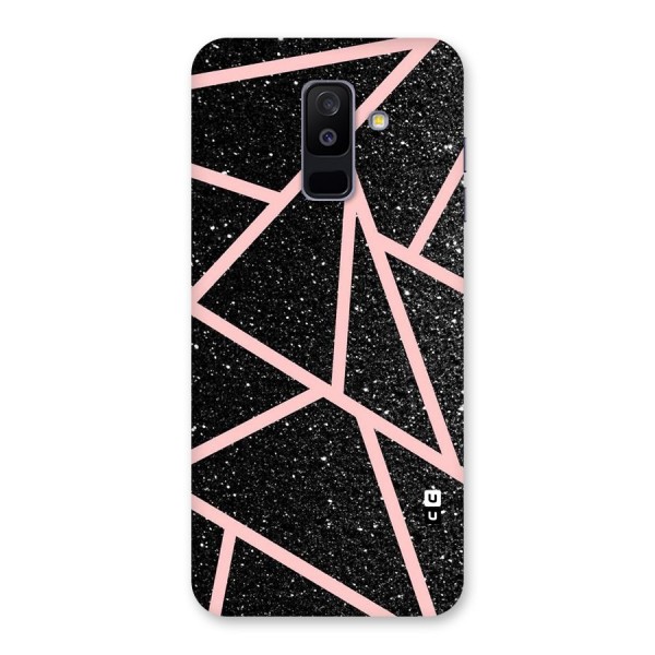 Concrete Black Pink Stripes Back Case for Galaxy A6 Plus