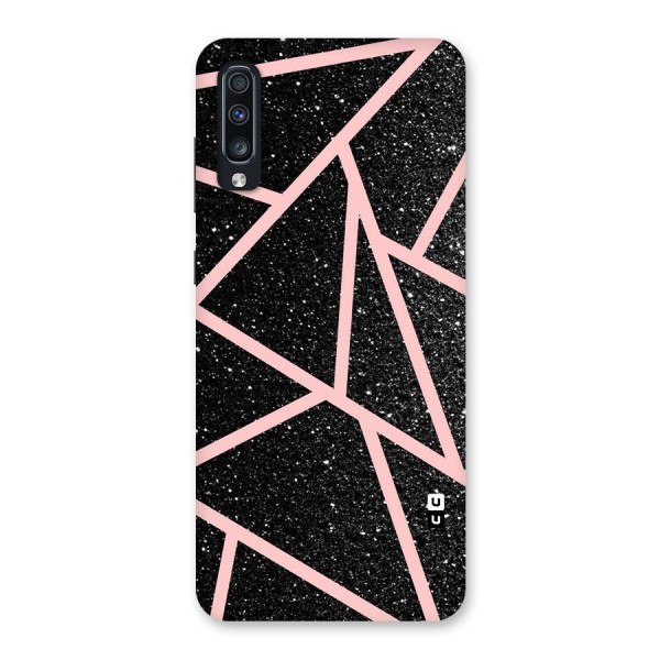 Concrete Black Pink Stripes Back Case for Galaxy A70