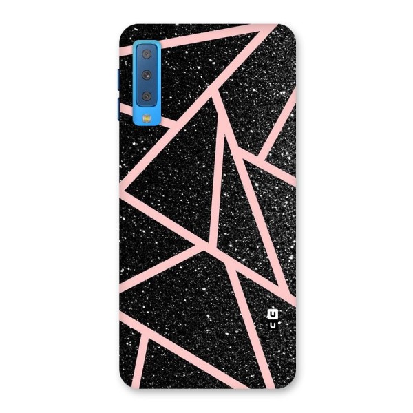 Concrete Black Pink Stripes Back Case for Galaxy A7 (2018)