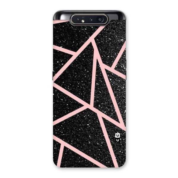 Concrete Black Pink Stripes Back Case for Galaxy A80