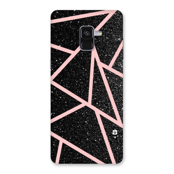 Concrete Black Pink Stripes Back Case for Galaxy A8 Plus