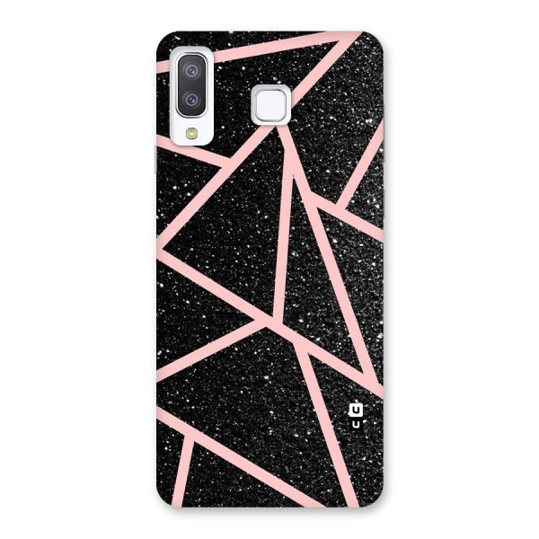 Concrete Black Pink Stripes Back Case for Galaxy A8 Star