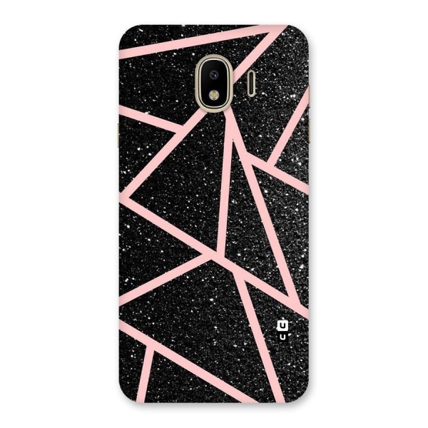 Concrete Black Pink Stripes Back Case for Galaxy J4
