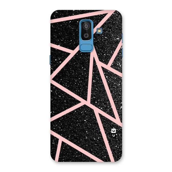 Concrete Black Pink Stripes Back Case for Galaxy J8