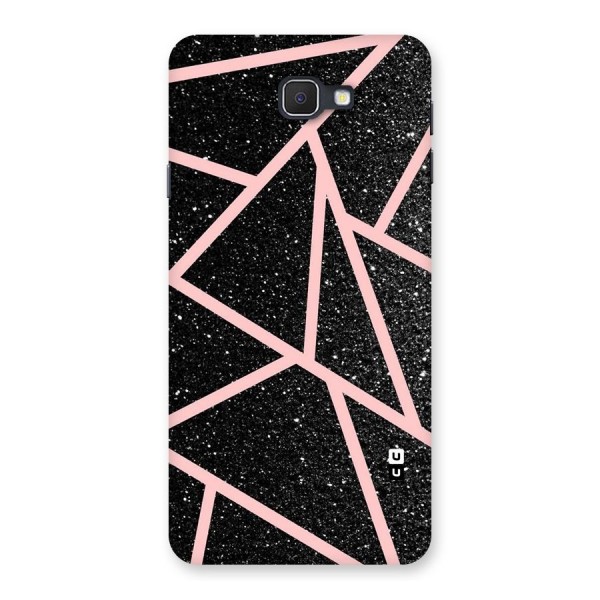 Concrete Black Pink Stripes Back Case for Galaxy On7 2016
