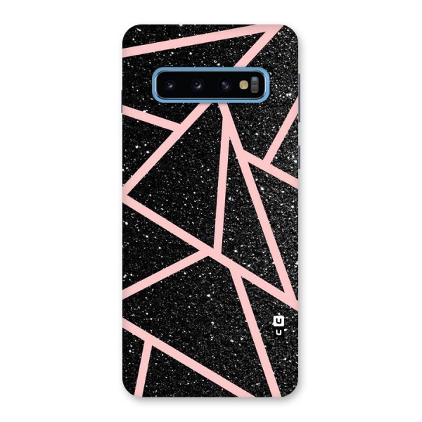 Concrete Black Pink Stripes Back Case for Galaxy S10