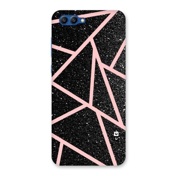 Concrete Black Pink Stripes Back Case for Honor View 10