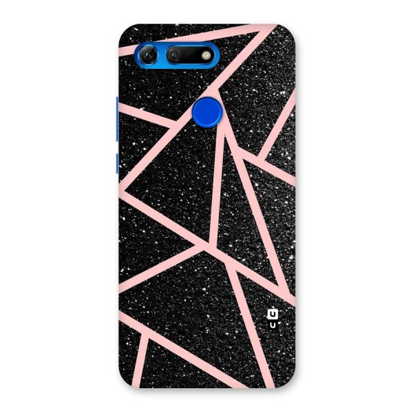 Concrete Black Pink Stripes Back Case for Honor View 20