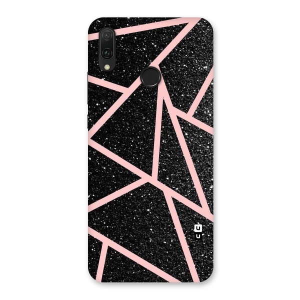 Concrete Black Pink Stripes Back Case for Huawei Y9 (2019)