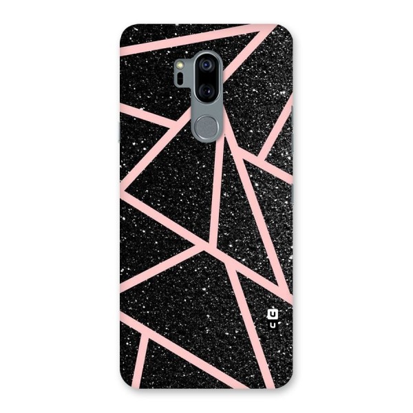 Concrete Black Pink Stripes Back Case for LG G7