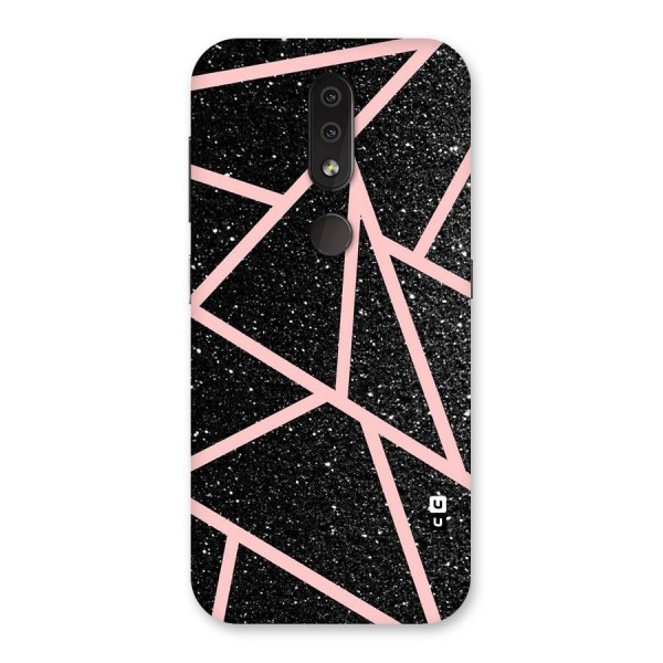 Concrete Black Pink Stripes Back Case for Nokia 4.2