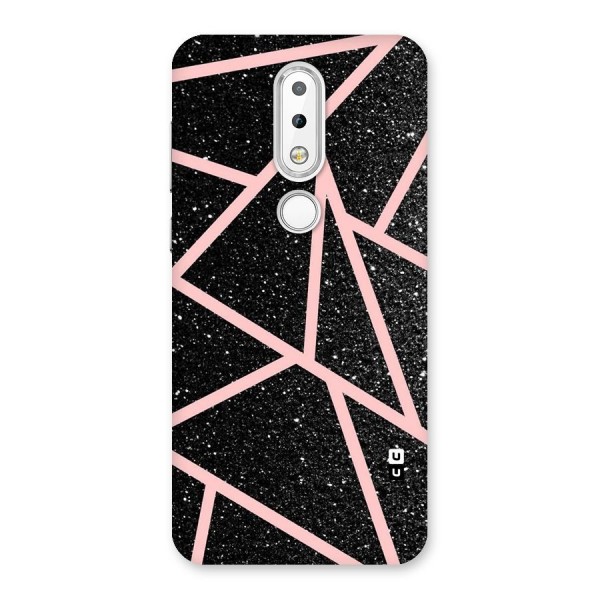 Concrete Black Pink Stripes Back Case for Nokia 6.1 Plus